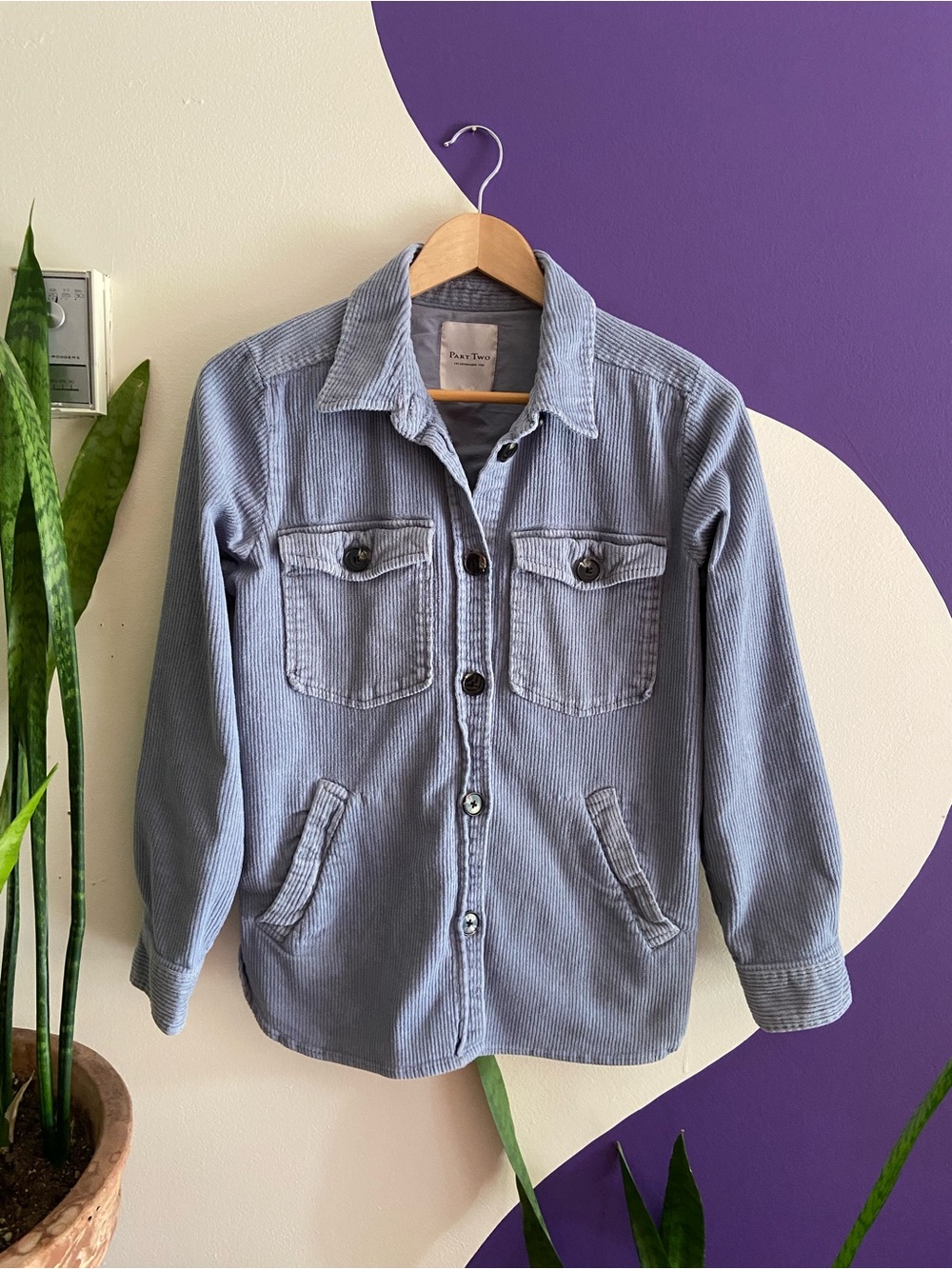 Part Two Light Blue Corduroy Jacket/Shirt Jacket